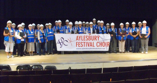 Testing the accoustics at Waterside Theatre