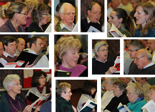 A montage of Aylesbury Festival Choir rehearsing Brahms Requiem